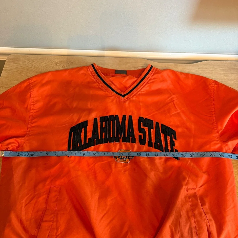 Pro Edge Oklahoma State Cowboys Orange V-Neck Pullover Windbreaker Mens Large - Picture 3 of 8